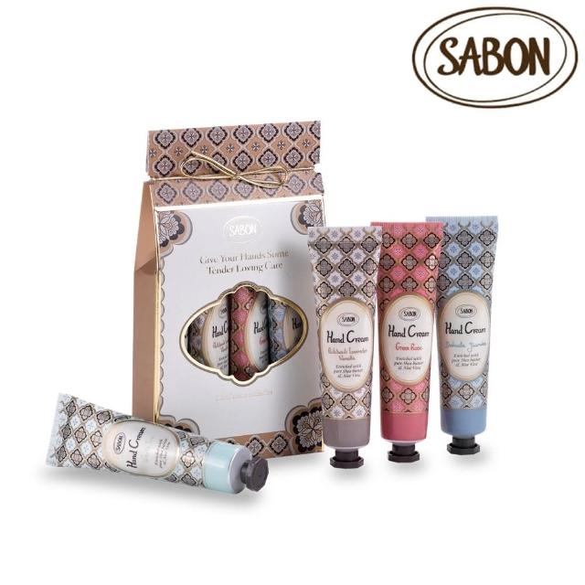 【SABON】官方直營 經典暢銷護手霜30ml四入禮盒(綠玫瑰+ 白茶+茉莉花語+經典PLV*各30ml)