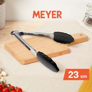 【MEYER 美亞】不沾鍋專用耐熱矽膠料理夾23cm(黑)