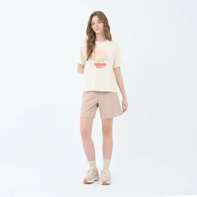 【GIORDANO 佐丹奴】女裝輕薄鬆緊腰短褲(10 杏色)