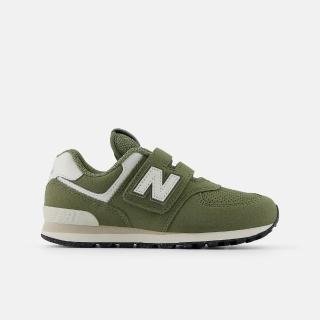 【NEW BALANCE】NB 運動鞋 童鞋 中童 兒童 魔鬼氈 橄欖綠 PV574GCE-W楦
