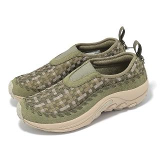 【MERRELL】休閒鞋 Jungle Moc EVO Woven SE 1TRL 男鞋 綠 編織 麂皮 懶人鞋(ML006935)