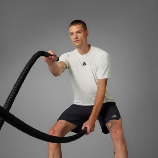 【adidas 愛迪達】DESIGNED-FOR-TRAINING INTENSITY 短袖上衣(JE5746 男款運動T恤 涼感訓練上衣 白)