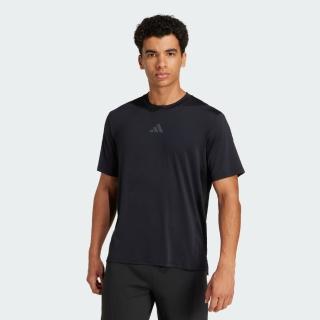 【adidas 愛迪達】DESIGNED-FOR-TRAINING INTENSITY 短袖上衣(JI8181 男款運動T恤 涼感訓練上衣 黑)