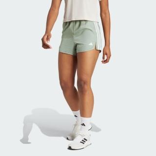 【adidas 愛迪達】3-STRIPES 運動短褲(JN6873 女款運動短褲 吸濕排汗 灰綠)