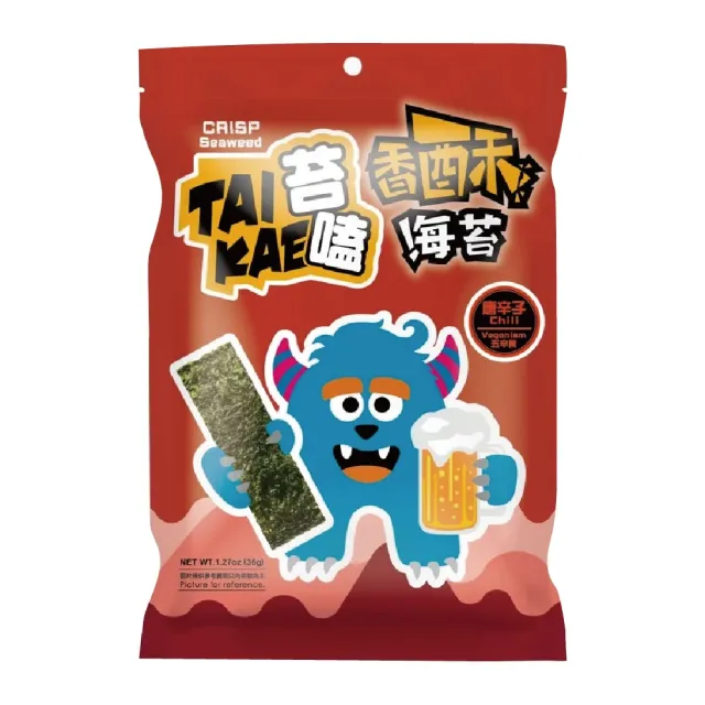 【苔嗑】TAI KAI 香酥 海苔 唐辛子 風味 36g X20包/組