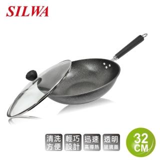 【SILWA 西華】四季不沾單柄炒鍋32cm附蓋 Q-067(電磁爐可用)