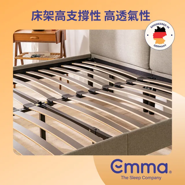 【德國Emma】北歐風床架 單人加大107*188cm 深灰色款(德國工藝設計 免費上門安裝)