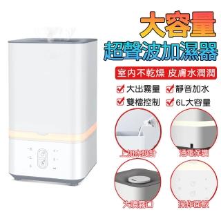 【Felsted 菲仕德】家用大霧量超聲波加濕器6升(補水加濕 靜音噴霧機 靜音加濕機 薰香機 補水空氣凈化器)