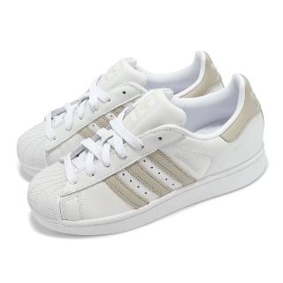 【adidas 愛迪達】休閒鞋 Superstar II W 女鞋 白 卡其 貝殼頭 經典 三葉草 愛迪達(JH7059)