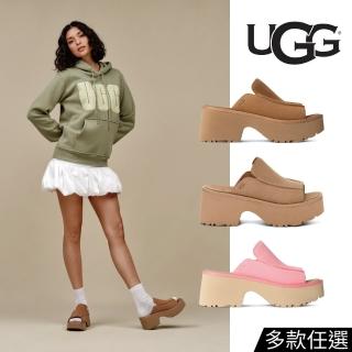 【UGG】女鞋/拖鞋/真皮拖鞋/厚底/New Heights Slide(多款任選)
