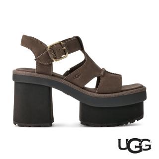 【UGG】女鞋/涼鞋/真皮涼鞋/厚底/New Heights Platform T-Strap(糖蜜棕-UG1168751MLSS)