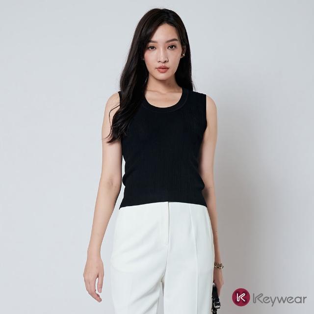 【KeyWear 奇威名品】舒適無袖針織背心(共2色)