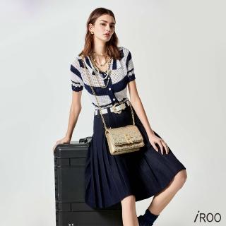 【iROO】海洋風簍空針織外套