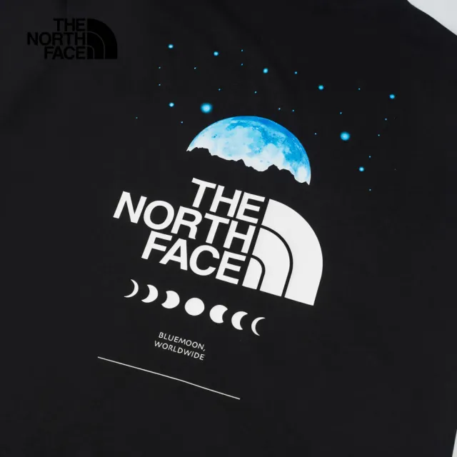 【The North Face】TNF 休閒 透氣短袖T恤U RLX FUTURE MOON S/S TEE GRAPHIC-AP 男女 黑(NF0A8D83JK3)