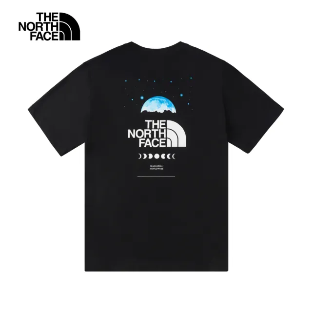 【The North Face】TNF 休閒 透氣短袖T恤U RLX FUTURE MOON S/S TEE GRAPHIC-AP 男女 黑(NF0A8D83JK3)