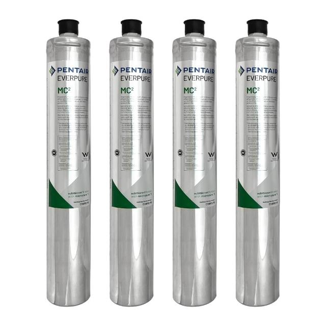 【EVERPURE 愛惠浦】美國Everpure MC2 濾芯 9000加侖 愛惠浦 銀離子抑菌濾心(原裝平輸4入組)
