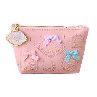 【SANRIO 三麗鷗】雙星仙子生日系列 皮革化妝包 收納包 KIK&LALA