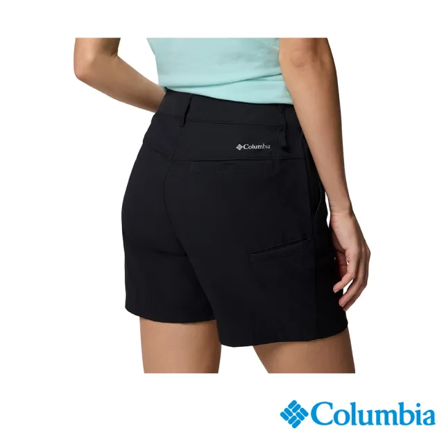 【Columbia 哥倫比亞】女款-超防曬UPF50防潑短褲-黑色(UAK59990BK/JS)