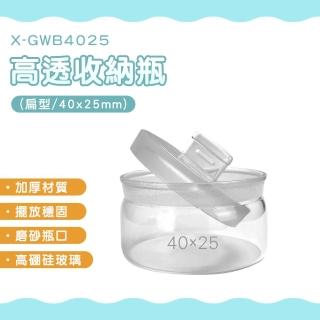 【OKAY!】容器罐 分裝瓶 空瓶子 透明瓶 造型玻璃罐 玻璃小瓶 851-GWB4025(飾品展示 樣品瓶 秤量瓶)