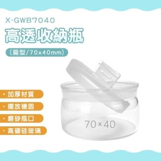 【OKAY!】迷你玻璃瓶 2入 空罐子 玻璃糖罐 飾品展示 透明瓶 小玻璃瓶 851-GWB7040(分裝瓶 樣品瓶)