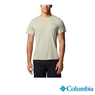 【Columbia 哥倫比亞】男款-防曬UPF50涼感快排短袖上衣-灰綠(UAE27170GG/JS)