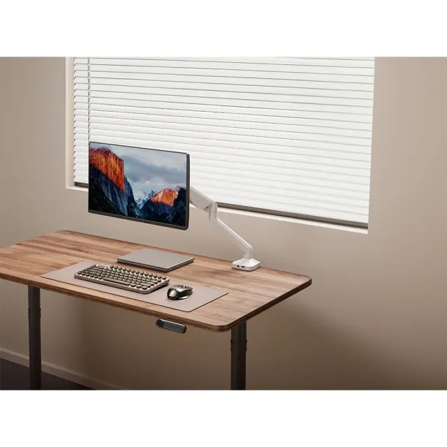 【Raymii 瑞米】LS-107-M1 氣壓式 USB3.0 TYPE-C 高承重螢幕支架(白色/黑色)
