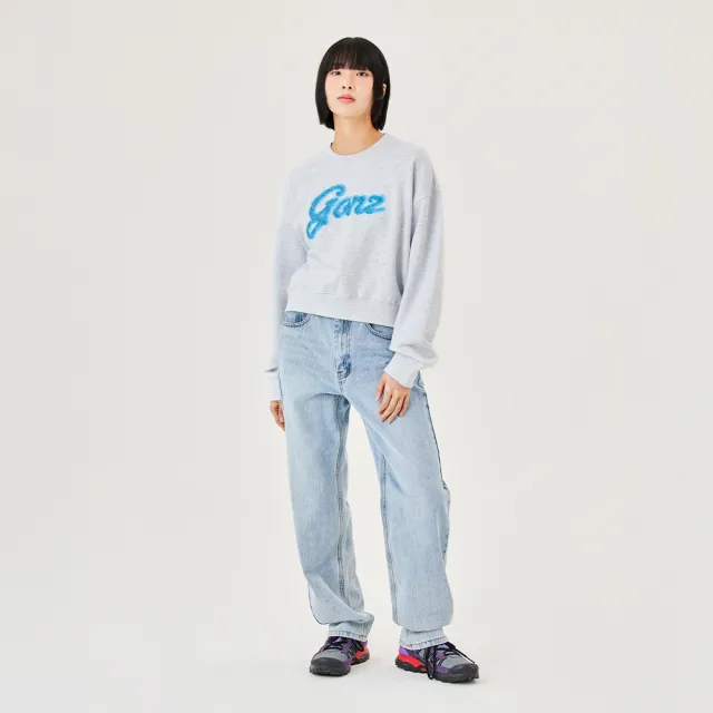 【Mark Gonzales】女裝 GONZ 短版大學T-灰色