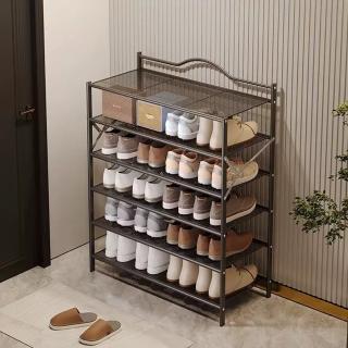 【Easy buy 居家生活】免安裝鞋架 鞋櫃-六層80CM寬(鞋櫃 收納鞋櫃 玄關架 鞋架 收納架)