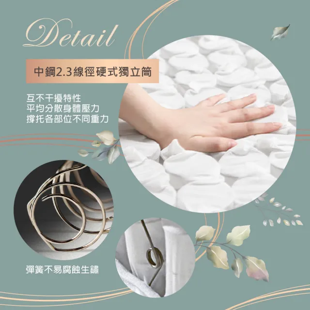 【藤原傢俬】舒柔雲朵乳膠獨立筒床墊3.5尺單人加大(買就送床包含枕套)