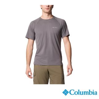 【Columbia 哥倫比亞】男款-防曬UPF50涼感快排短袖上衣-灰色(UAO09440GY/JS)