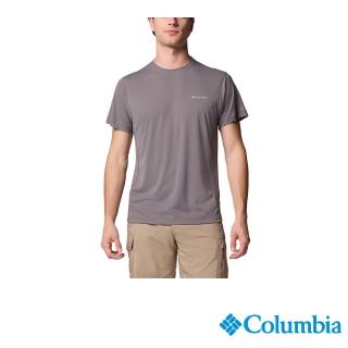 【Columbia 哥倫比亞】男款-防曬UPF50涼感快排短袖上衣-灰色(UAE27170GY/JS)