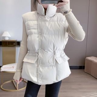 【巴黎精品】現貨+預購 真羽絨90%白鴨絨羽絨背心羽絨衣夾克(收腰加厚削肩大口袋防寒保暖女外套3色p1ah9)
