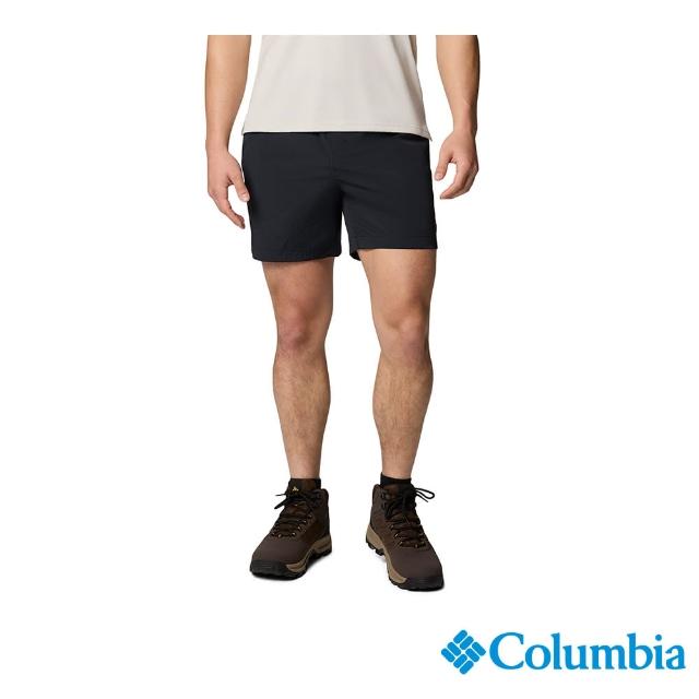 【Columbia 哥倫比亞】男款-涼感防潑短褲-黑色(UAE84630BK/JS)