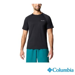 【Columbia 哥倫比亞】男款-防曬UPF50涼感快排短袖上衣-黑色(UAO09440BK/JS)