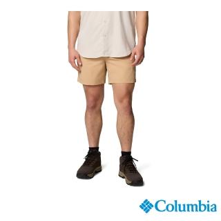 【Columbia 哥倫比亞】男款-涼感防潑短褲-卡其色(UAE84630KI/JS)