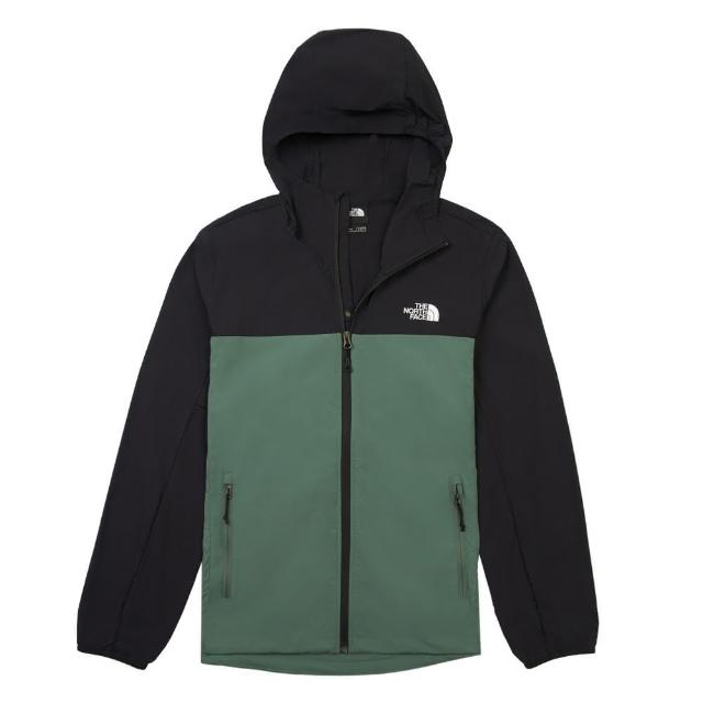 【The North Face】北臉 外套 男款 運動連帽外套 防風 防曬 涼感 M SUN CHASE WIND 綠 NF0A87VYLFW
