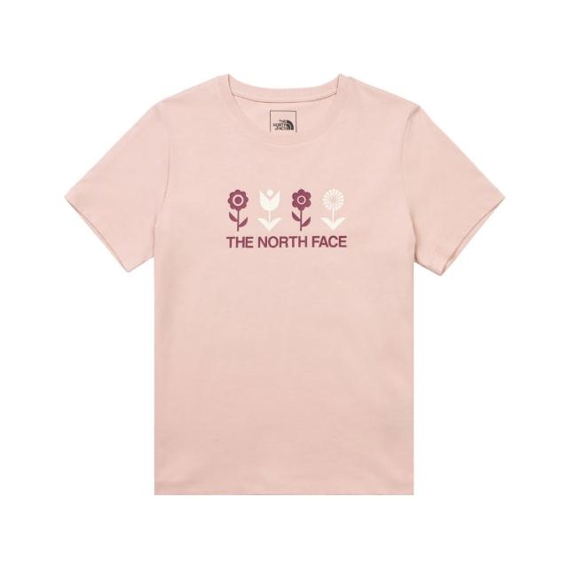 【The North Face】北臉 短袖上衣 女 W STD SUMMER CAMP SS TEE GRAPHIC 粉 NF0A8DCCLK6