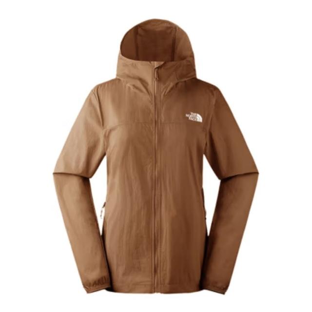 【The North Face】北臉 外套 女 運動連帽外套 防曬 防風 W SUN CHASE WIND JACKET 棕 NF0A8CJZ6IH