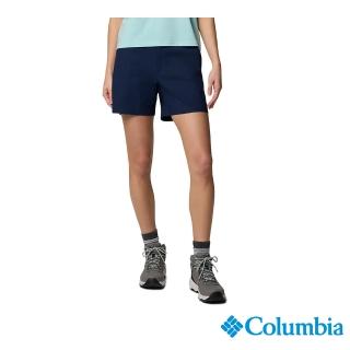【Columbia 哥倫比亞】女款-超防曬UPF50防潑短褲-深藍(UAK59990NY/JS)
