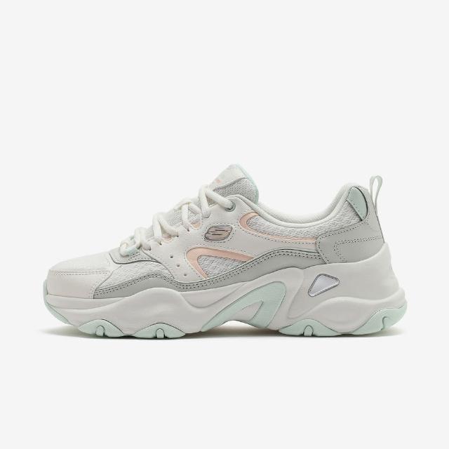 【SKECHERS】D lites 5.0 女 運動休閒鞋 經典 復古 厚底 增高 穿搭 米 綠(150521NTMT)