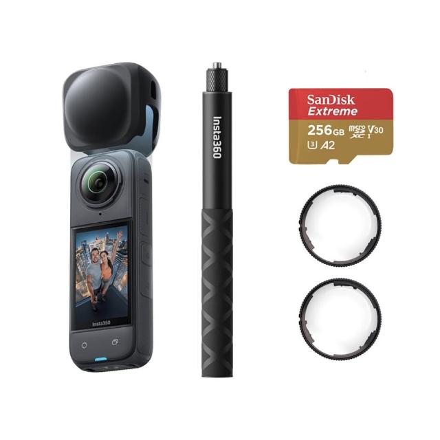 【Insta360】X5 8K全景運動相機 標準版 高級保護鏡+鏡頭套+自拍棒套組(原廠公司貨)
