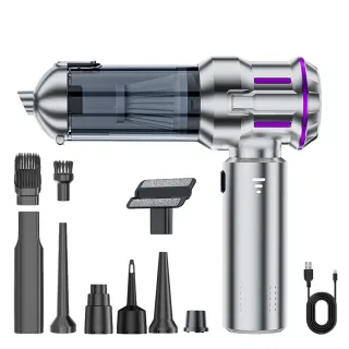【SUITU】一鍵倒塵手持吹塵器 車家寵三用無線吸塵器 無刷電機大功率除塵器(充氣機 抽氣機)