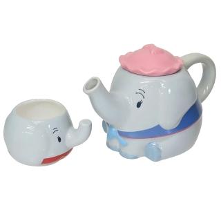 【sunart】迪士尼 小飛象 陶瓷造型茶壺&茶杯組 珍寶與小飛象