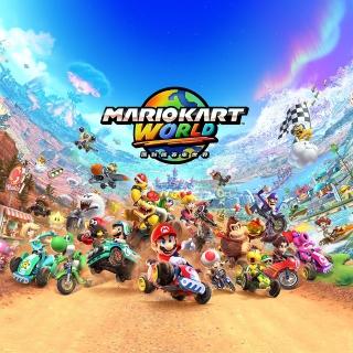 【Nintendo 任天堂】NS2 Switch 2 瑪利歐賽車世界+【良值】NS2 Switch 2專用方向盤 半圓款紅藍