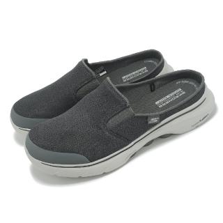【SKECHERS】懶人鞋 Go Walk 7-Cabrio 2 男鞋 灰 緩衝 輕量 休閒鞋 穆勒鞋(216645-CHAR)