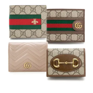 【GUCCI 古馳】1955/OPHIDIA經典老花對開短夾(多款多色選)