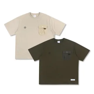【富邦悍將】藏寶探險寬版機能口袋TEE(卡其/軍綠_S-XL)