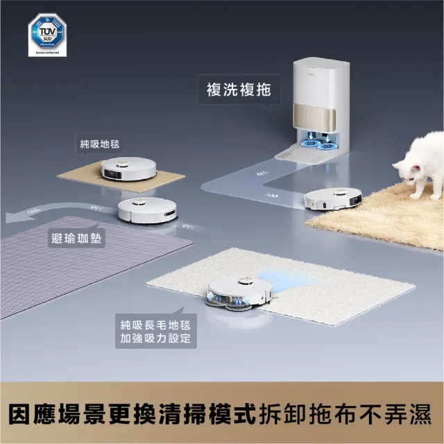 【Dreame 追覓科技】L40s Pro Ultra 雙仿生零纏越障掃拖機(連續越障4cm/0纏繞氣旋滾刷/自潔清洗盤)