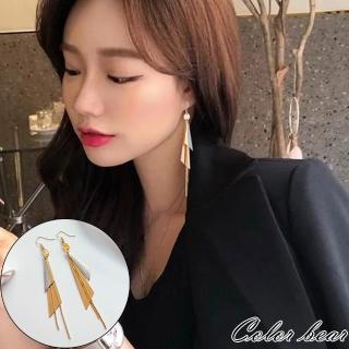 【卡樂熊】韓系拼接幾何造型耳環飾品(耳環飾品)