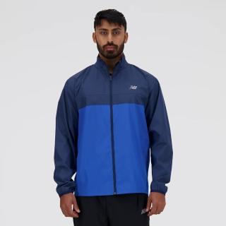 【NEW BALANCE】NB 外套 男款 運動外套 風衣外套 美規 藍 MJ41243NNY
